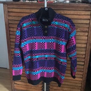 VINTAGE 80s Striped Sweater